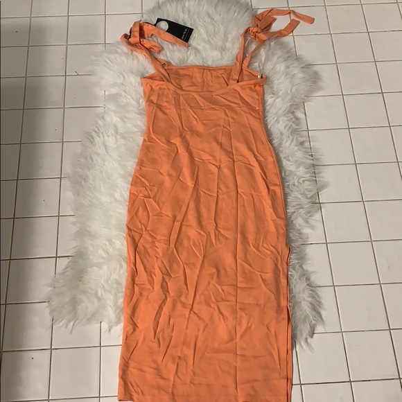 Privacy Please Athens Apricot Orange Midi Dress - Picture 4 of 5